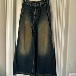 Baycan Denim Wide Leg Jeans | Size 28
